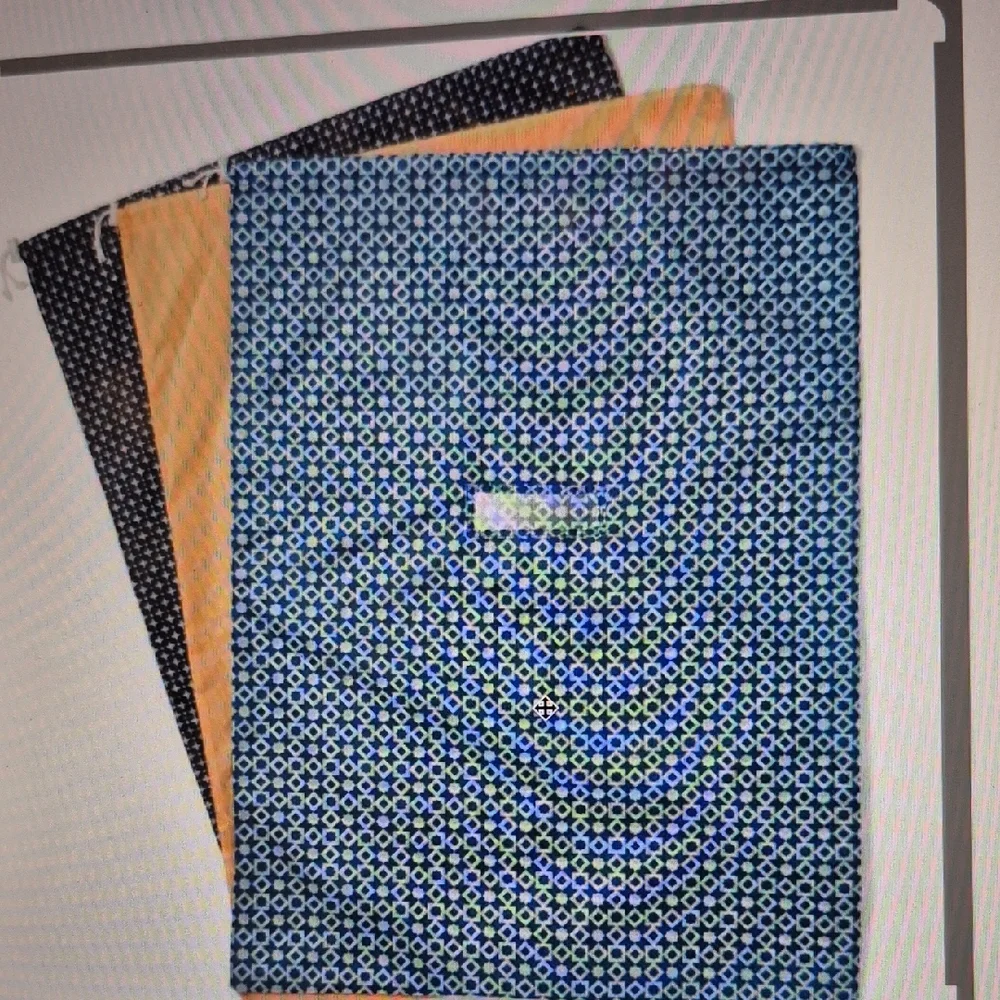 Avon Personalizable Printed Laundry Bag - Set of 3: Yellow, Royal & Navy 27